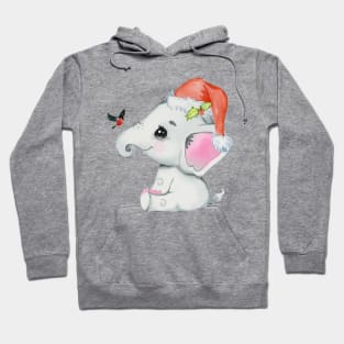 Animal Best Friends Christmas Baby Elephant Hoodie